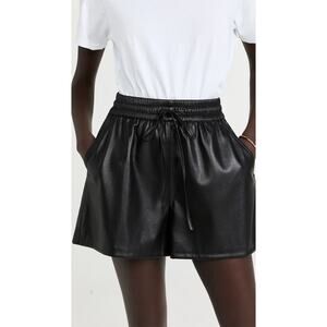 Good American 'Better Than Leather' Black Shorts Size 3